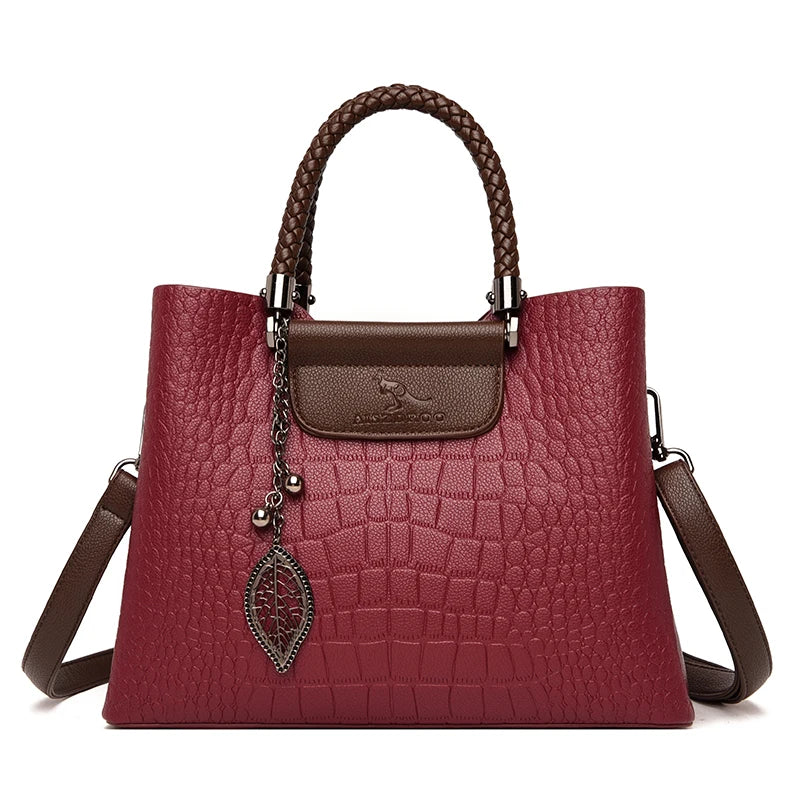 Vintage-inspired leather handbag