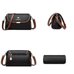 Versatile leather crossbody bag