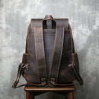 Sleek leather rucksack backpack