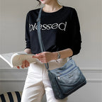 Leather shoulder bag with adjustable strap