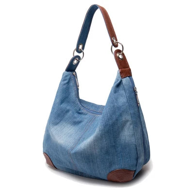Casual denim slouch bag