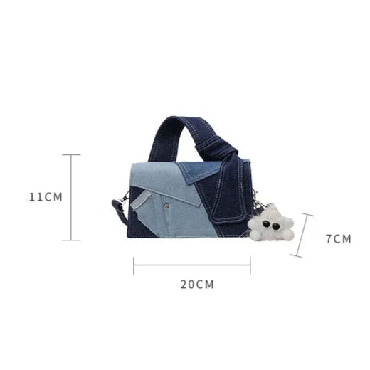 Fashion crossbody denim handbag