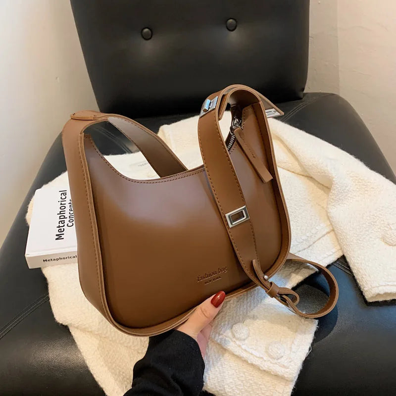 Soft leather shoulder bag