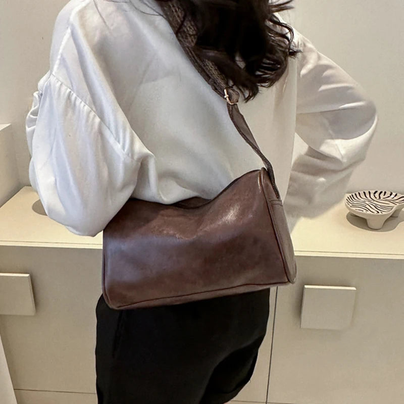 Sleek leather handbag