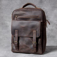Leather hiking rucksack