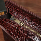 Large leather clutch