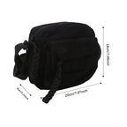 Small corduroy handbag with front zipper pocket