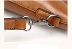 Large leather tote bag with zipper