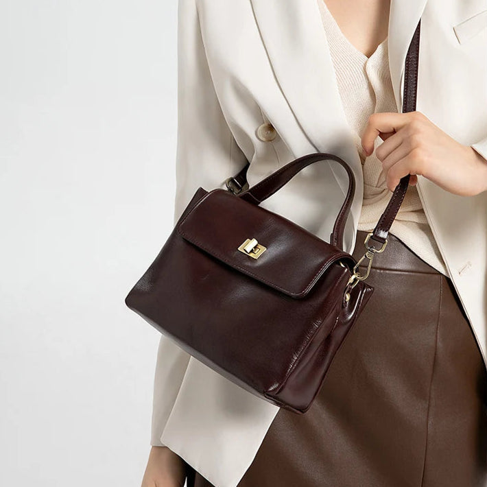 Chic leather crossbody bag for women