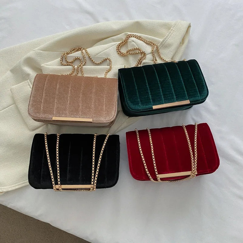 Corduroy handbag with soft velvet texture