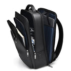 Business leather laptop backpack