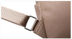 Smooth leather backpack with top handle