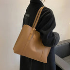 Trendy soft leather tote bag