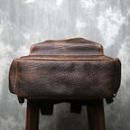 Sleek leather rucksack backpack
