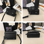 Compact leather crossbody bag