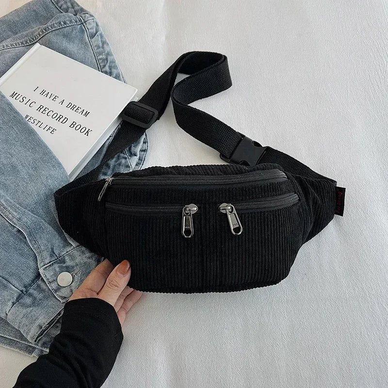 Elegant corduroy bum bag