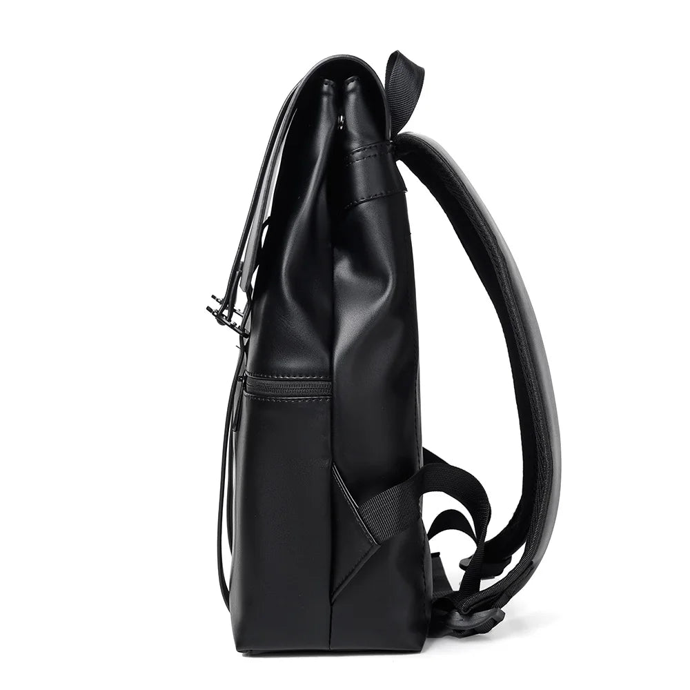 Men's leather backpack rucksack