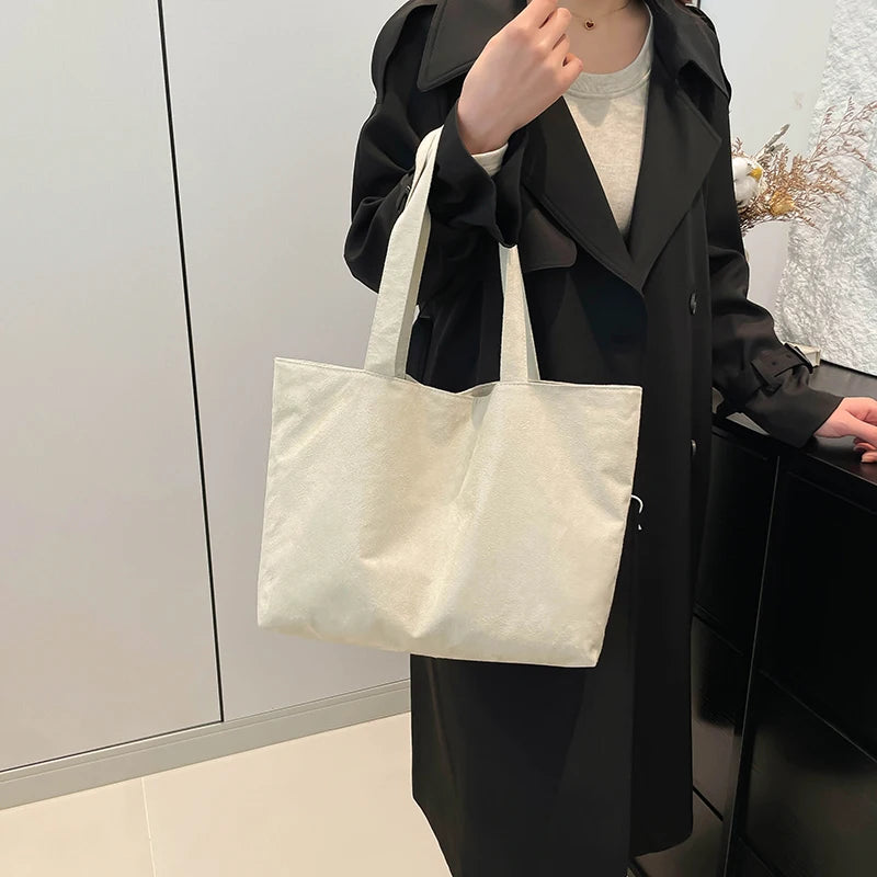 Elegant suede tote bag