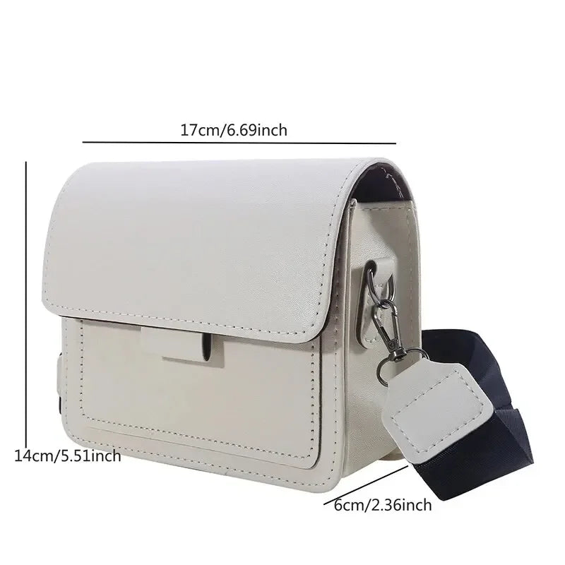 Retro leather crossbody bag for women