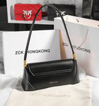 Soft leather shoulder handbag