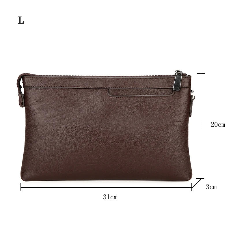 Classic leather clutch