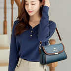 Versatile leather crossbody bag