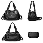 Crossbody leather hobo bag