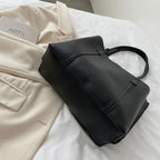 Trendy soft leather tote bag