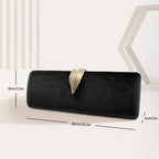 Corduroy clutch bag with cute closure