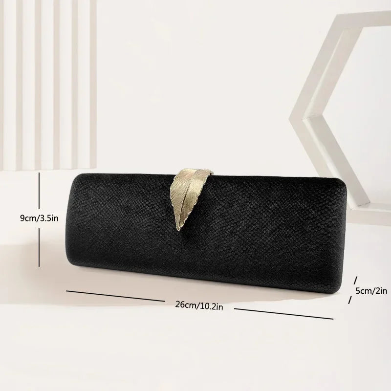 Corduroy clutch bag with cute closure