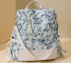 Women’s anti-theft leather knapsack