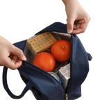 Small grey insulated lunch bag