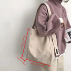 Large capacity corduroy shoulder tote bag for daily use