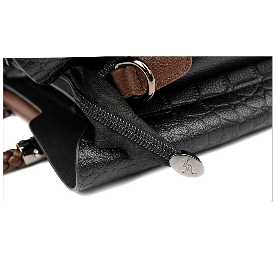 Vintage-inspired leather handbag