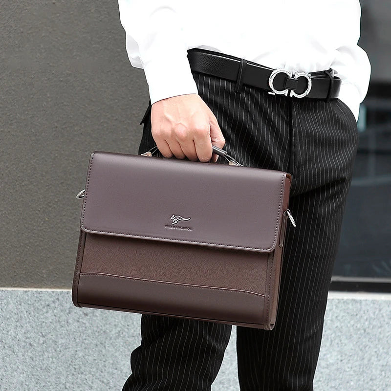 Executive leather laptop briefcase