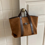 Classic suede tote bag