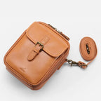 Structured small leather crossbody bag