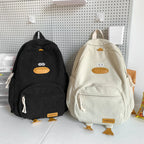 Cute duck corduroy backpack