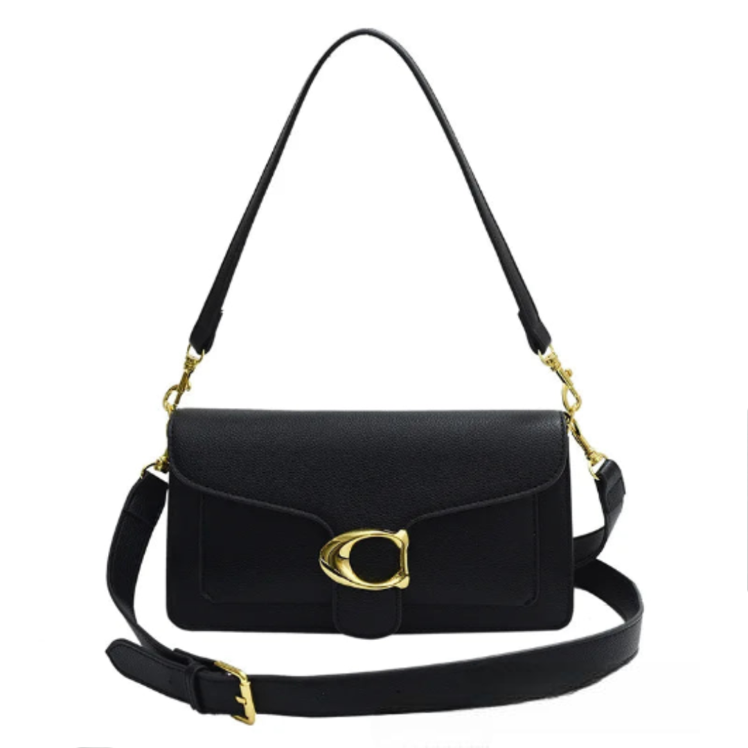 Designer inspired leather crossbody bag
