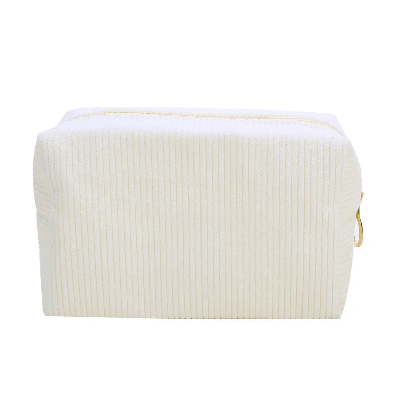 Corduroy cosmetic bag