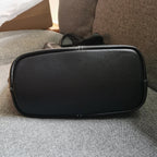 Modern leather tote bag
