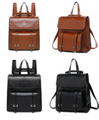 Leather satchel backpack