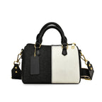Retro large strap denim shoulder handbag