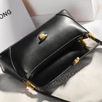 Soft leather shoulder handbag