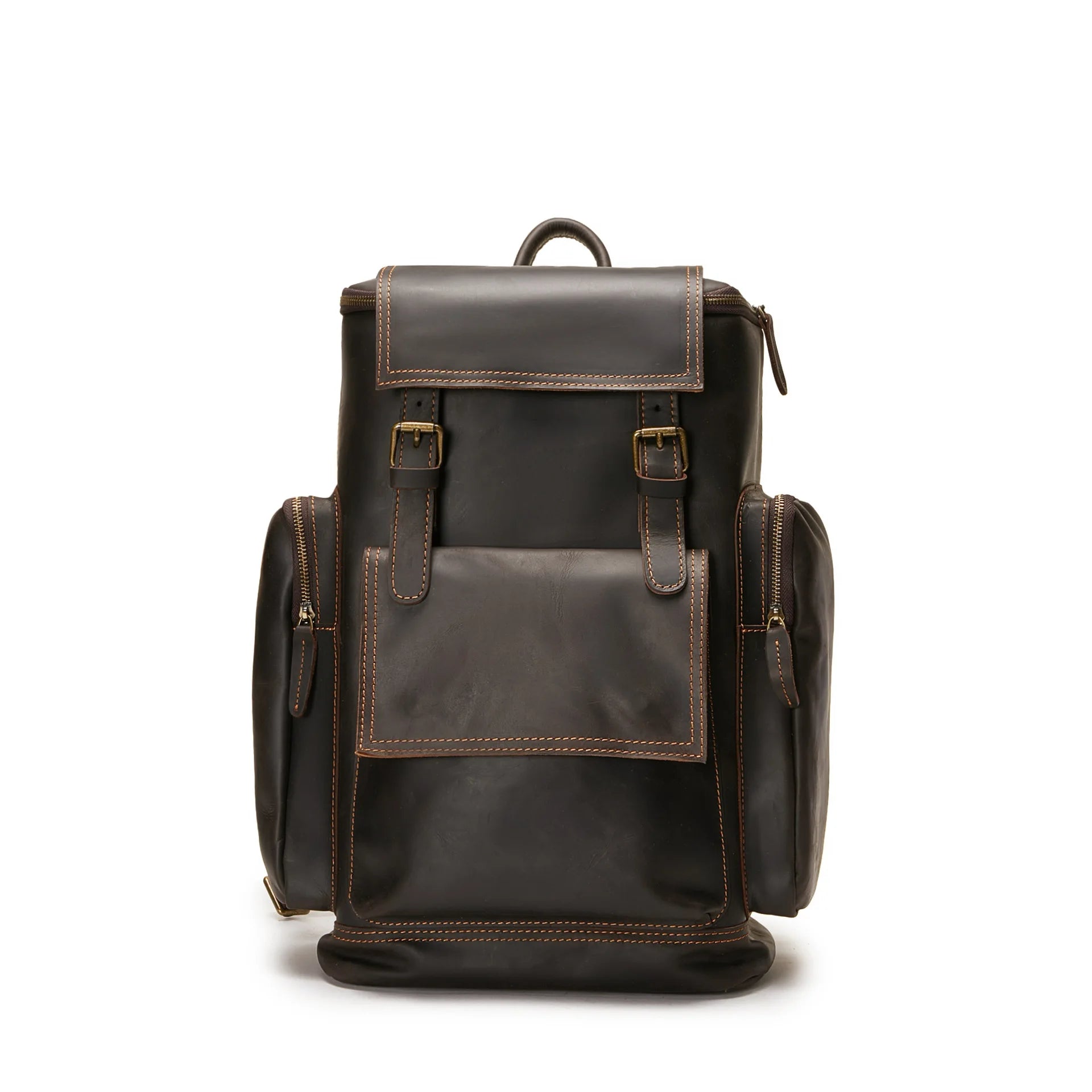 Classic leather hiking rucksack