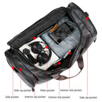 Convertible leather duffle bag