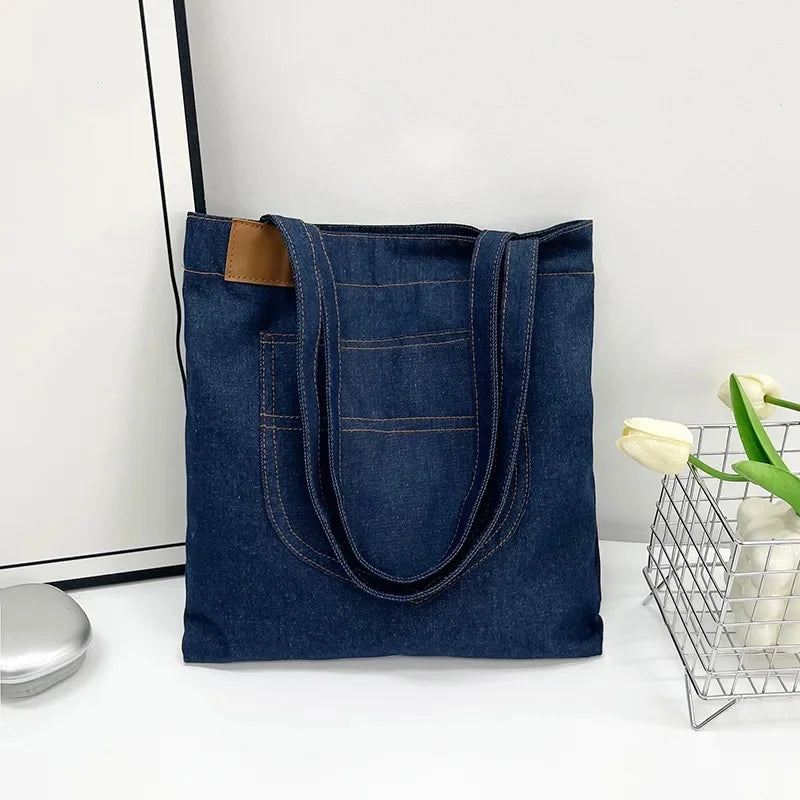 Amblot A Soft denim tote bag