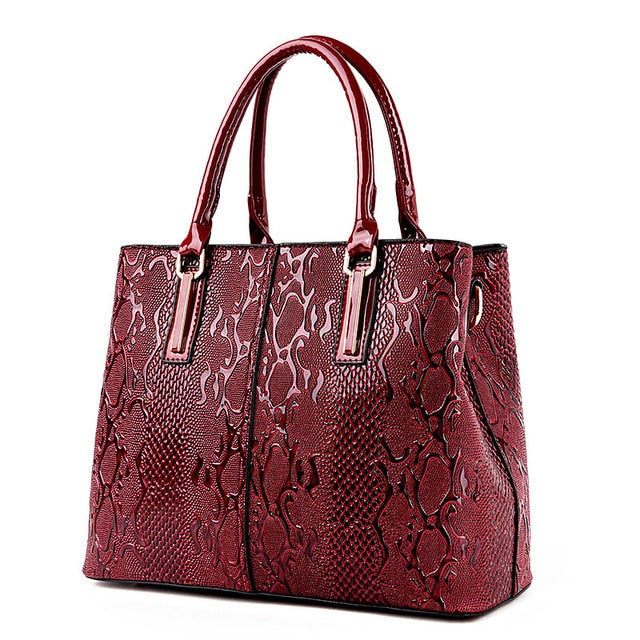 Amblot Aligator red leather shopper handbag