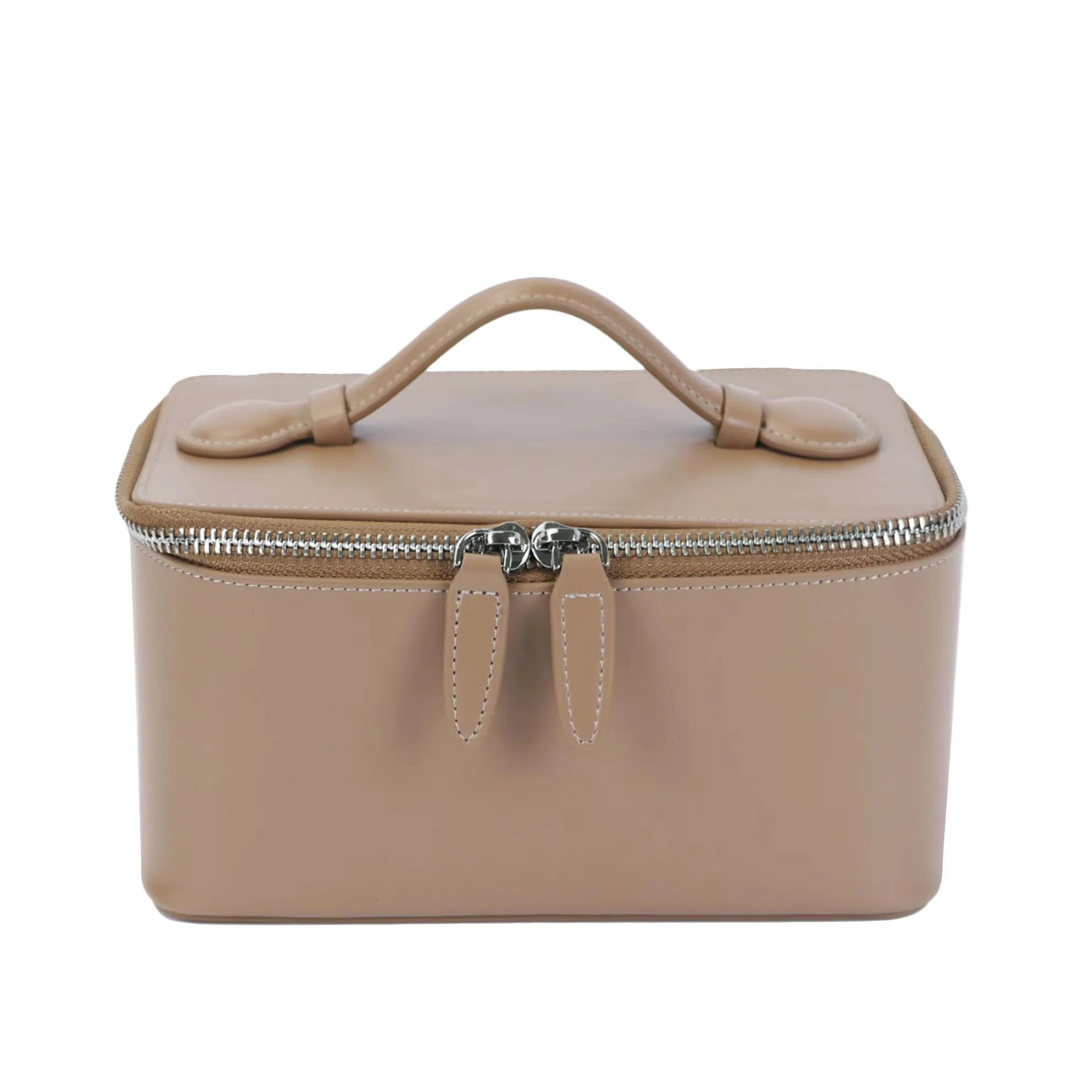 Amblot Apricot Travel leather vanity bag