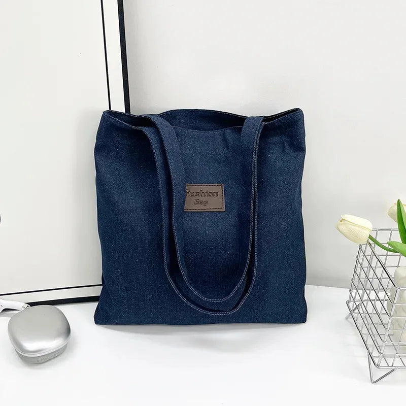 Amblot B Soft denim tote bag